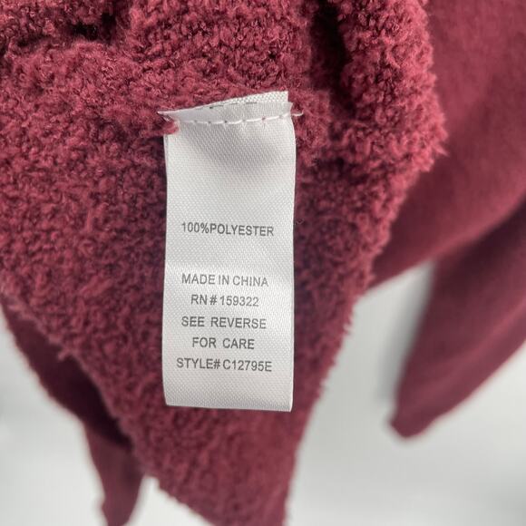JAMISON NWT Evereve Cozy Chenille Cut Out Maroon Pullover Sweater // XS - Picture 13 of 14